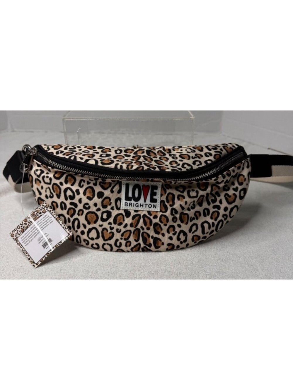 NWT Brighton Wild Cat Leopard Print Belt Bag/Sling Pack Adjustable Strap Travel